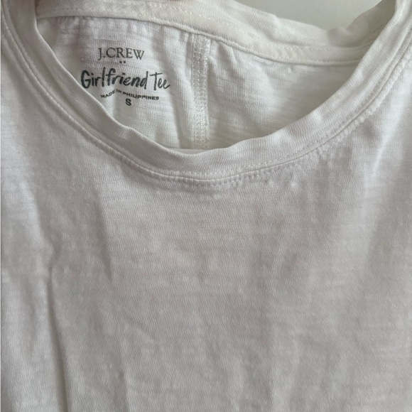 J Crew Girlfriend White Tee Small - Picture 4 of 5